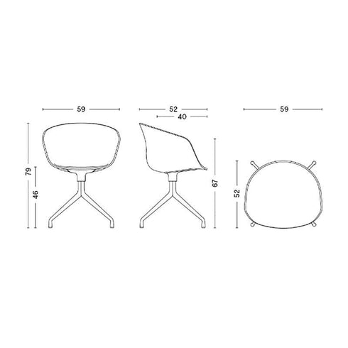 About a Chair 20 Swivel Chair Upholstered Black Base